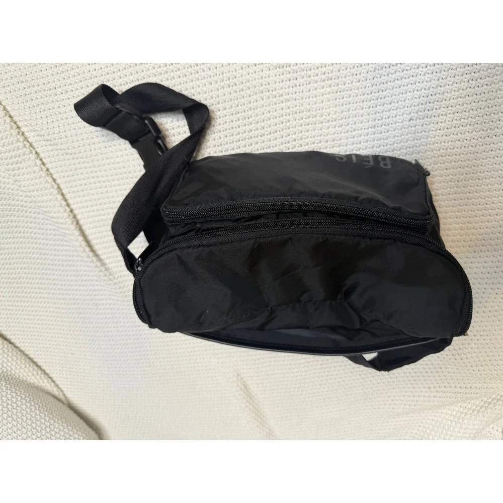 BEIS The Diaper Fanny Pack Black Nylon Crossbody Waist Bag with Wipes Pocket